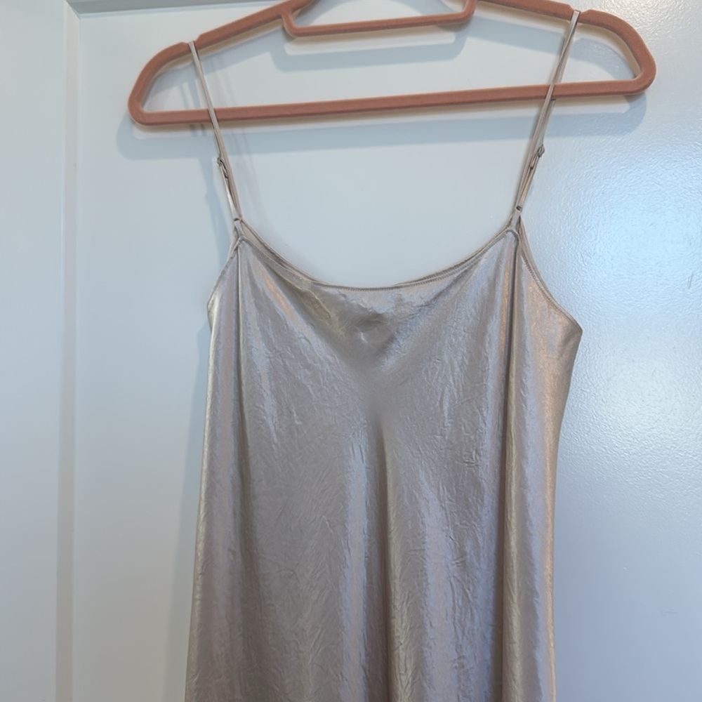 Vince Champagne Beige satin Slip Dress - Picture 6 of 8